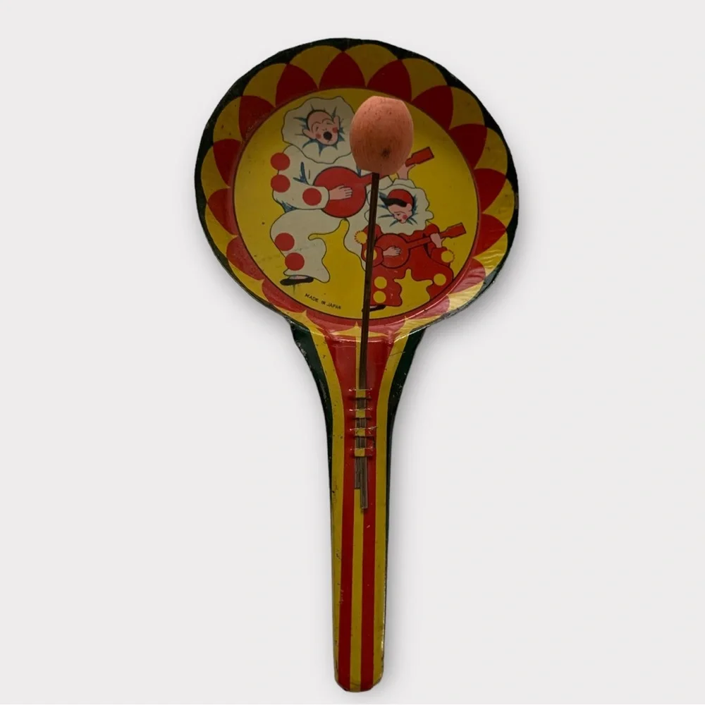 Vintage Tin Double Clapper Clown Noise Makers